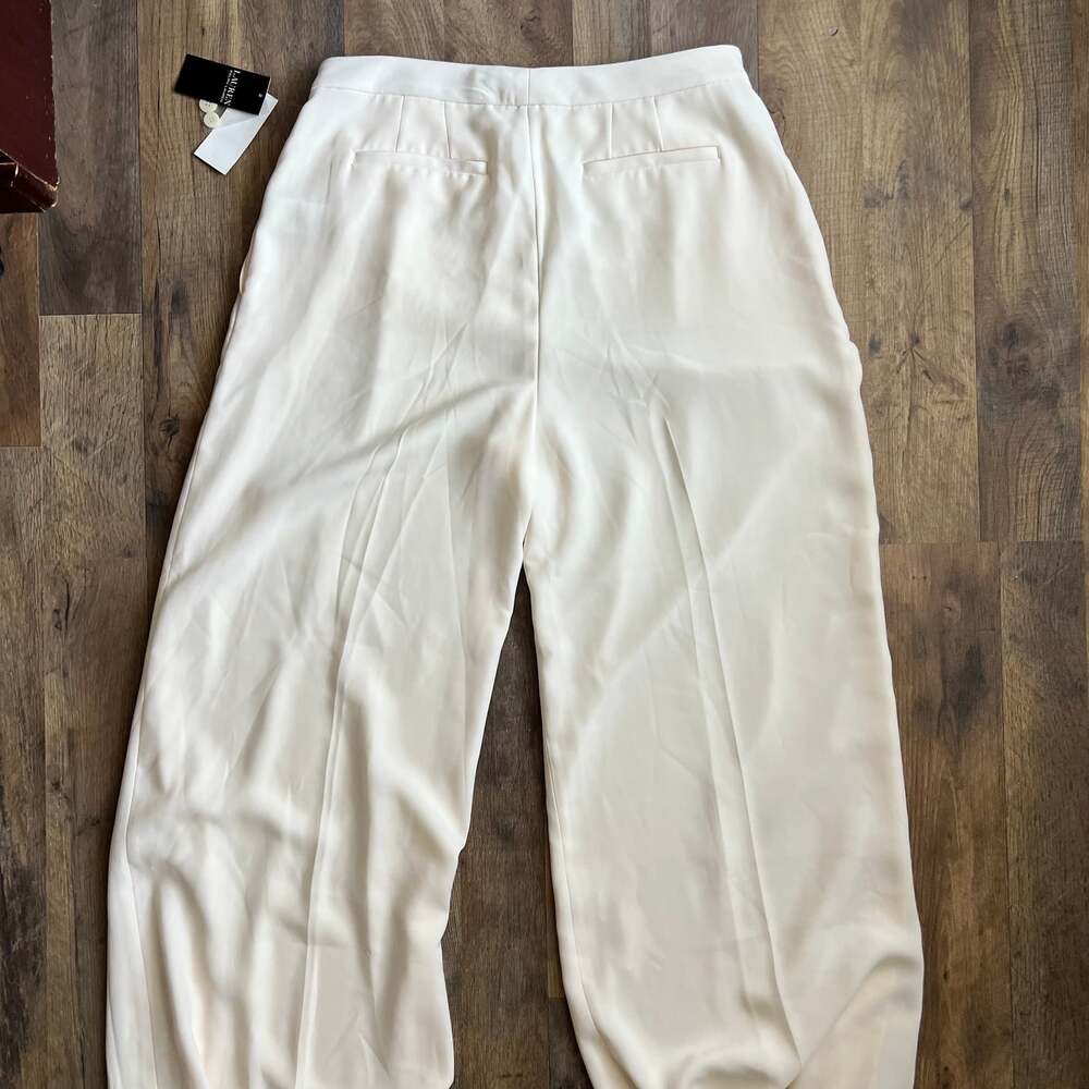 Lauren Ralph Lauren Cream Wide Leg Pants - Picture 4 of 8